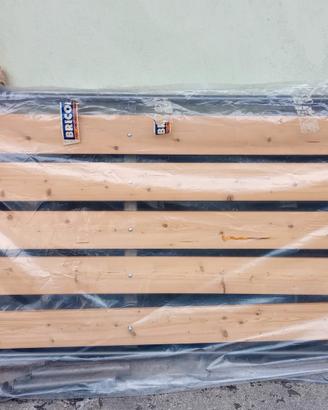 Rete letto singola 190x80 con doche in legno