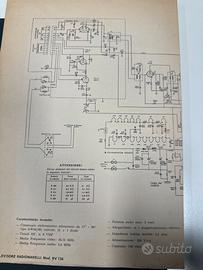 Schema televisore vintage Radiomarelli RV 126.