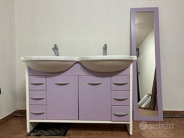 MOBILE DA BAGNO + SPECCHIO E SANITARI SOSPESI