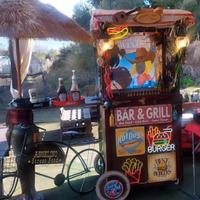 Carrettino legno giochi per feste 