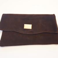 Pochette Vintage in camoscio colore marrone
