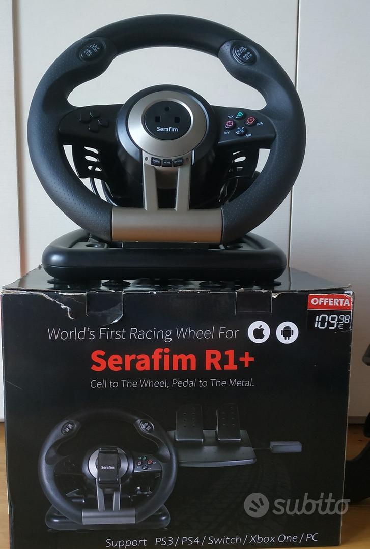 SERAFIM Volante Racing Wheel R1+ XBX/SWI/PC/PS4/XONE/PS3/CEL, Accessori, ACC