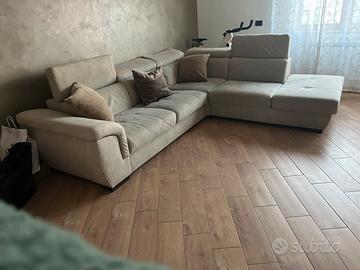Divano angolare con cassettone
