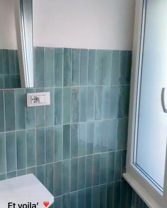 Piastrelle Bagno Turchesi e Bianco