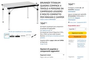 Tavolo Campeggio Brunner Quadra Compack 4