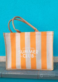 borsa mare a righe Vichy Summer Club