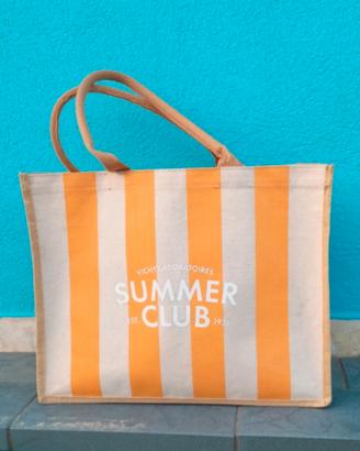 borsa mare a righe Vichy Summer Club