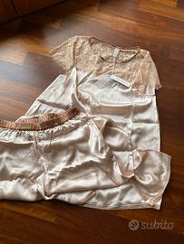 Pigiama donna rosa intimissimi seta