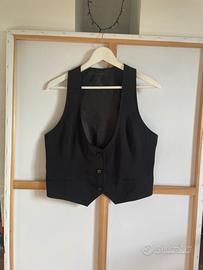 Gilet nero elegante donna taglia unica