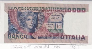 LIRE 50000 VOLTO DI DONNA 23-10-1978 FDS