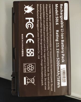 batteria a litio per pc portatile 