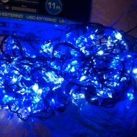 Catena 140 led B.co Blu a forma di STELLA