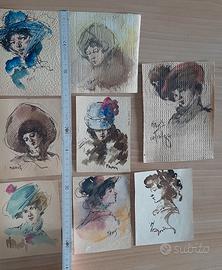 Ritratto di donna NAMIS Nando Miselli acquerello t