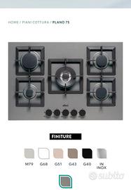 Piano 5 fuochi elleci Plano 75 cm