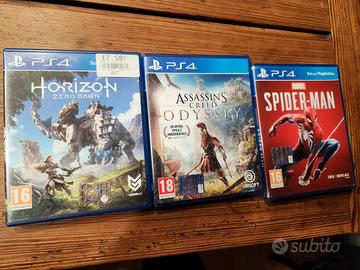 PS4 games(assasins creed, spiderman, horizon zero)