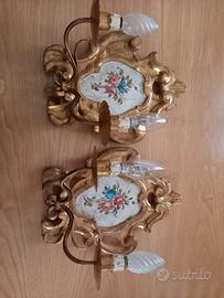 Coppia  antica di applique 