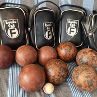 8 Bocce e Pallino Vintage Boule Fab F Con Custodia