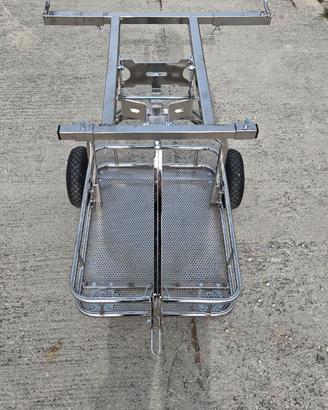 Carrello porta kart robusto con sistema leveraggi