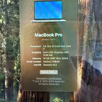 MacBook Pro 16” – Intel Core i7  16 GB RAM  512 GB