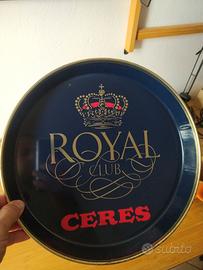 VASSOIO BIRRA in latta ROYAL Club CERES VINTAGE DA