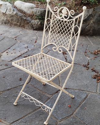 Sedia da giardino vintage in ferro