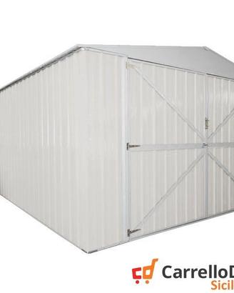 Box auto in Acciaio lamiera 360x514cm 18mq bianco