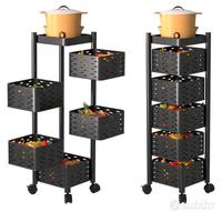 Carrello con scaffali da cucina 