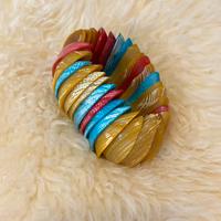 Vintage Bracciale Di Conchiglie Regolabile