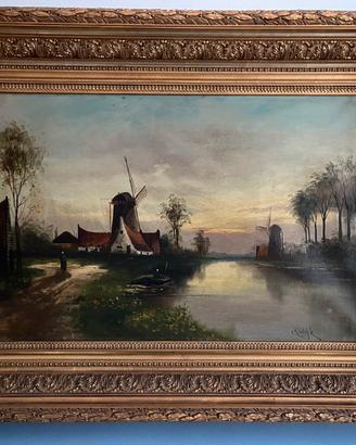 Dipinto ad olio con cornice