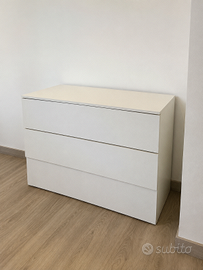 Cassettiera bianca a 3 cassetti RITIRARE DOMANI