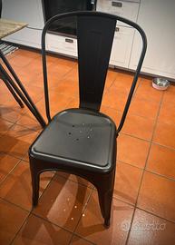 6 sedie theMasie stile Tolix - nero opaco