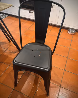 6 sedie theMasie stile Tolix - nero opaco