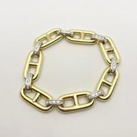 Bracciale uomo oro 18 kt diamanti naturali (C)