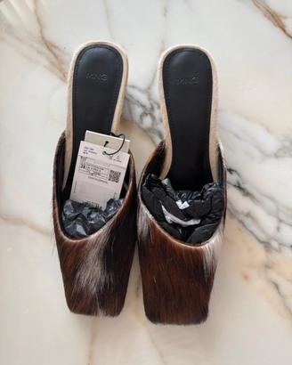 scarpe con tacco in pelle senza tallone