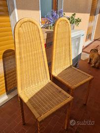 sedie in rattan 