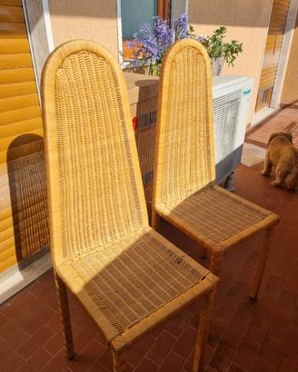 sedie in rattan 