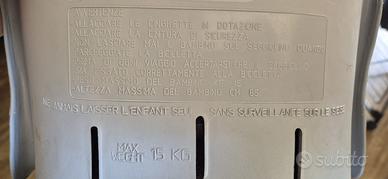 SEGGIOLINO BICI ANTERIORE BELLELLI RABBIT ARGENTO