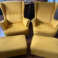 POLTRONE IKEA STRANDMON CON POGGIAPIEDI