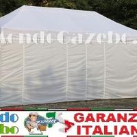 Gazebo 3x6 BIANCO acciaio 3 cm impermeabile stand