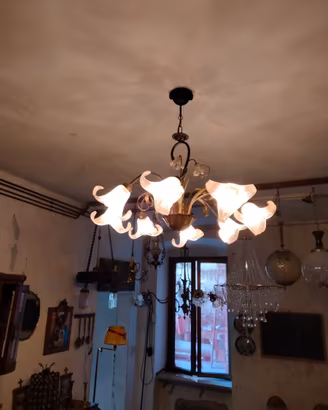 lampadario in ottone