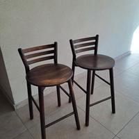 Sgabelli in legno wenge/marrone