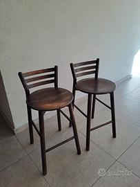 Sgabelli in legno wenge/marrone