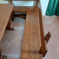 Panca Pub ad L in Castagno massello