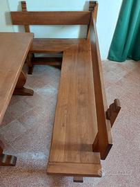 Panca Pub ad L in Castagno massello