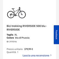 Bici trekking RIVERSIDE 500 blu XL