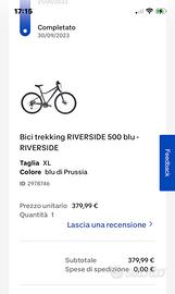 Bici trekking RIVERSIDE 500 blu XL
