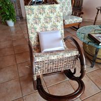 sedia a dondolo bamboo