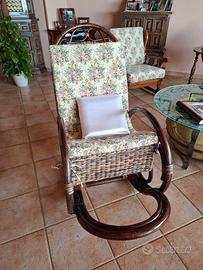 sedia a dondolo bamboo