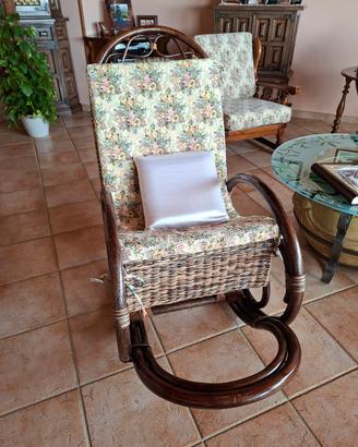 sedia a dondolo bamboo