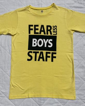 T-shirt gialla Fearless boys Staff 14 anni
